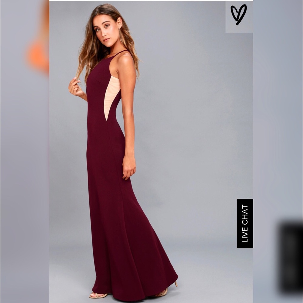 Burgundy maxi dress